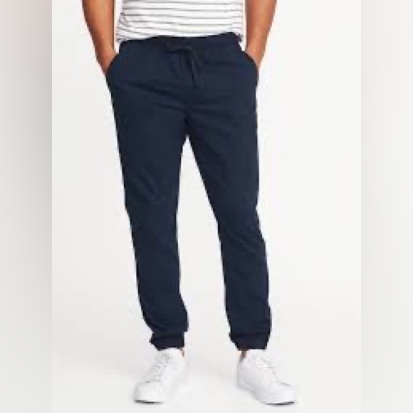 NWT Old Navy Built-In Flex Modern Jogger Pants Men's M Navy Drawstring Waist - Picture 1 of 14